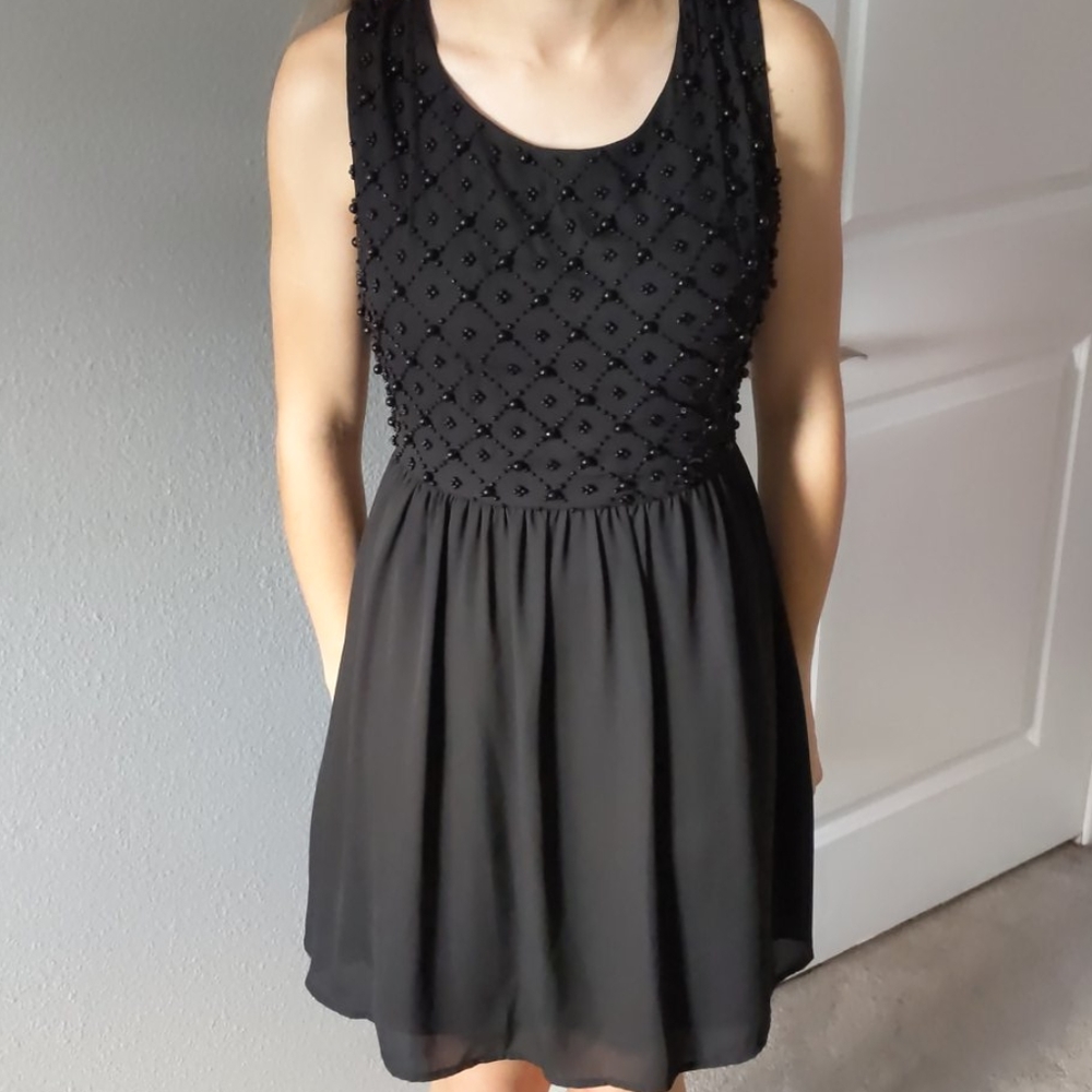 Beaded Black Dress
